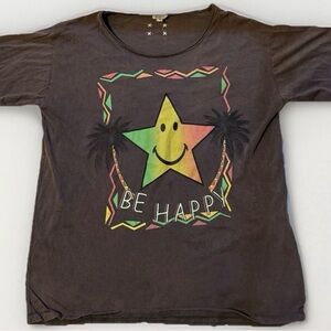 POL Women's Brown Tee with Colorful Star